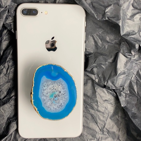 Hand Crafted Accessories Agate Geode Stone Phone Grip Stand